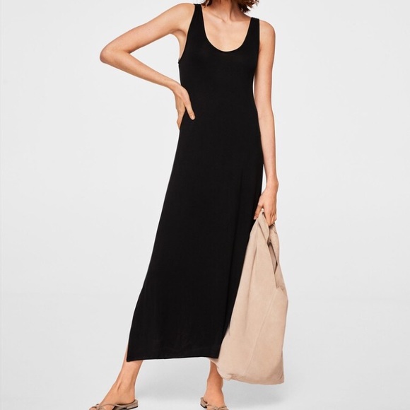 mango black maxi dress